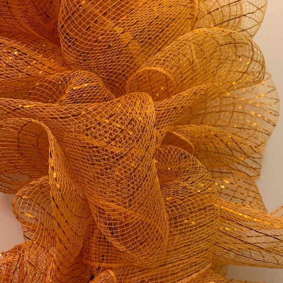 Orange Light Up Wreath NWOT - Picture 2 of 6